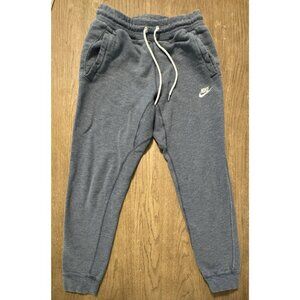 Nike Sportswear Men Jogger Pants Blue Cotton Pockets Zip Medium 805150-011